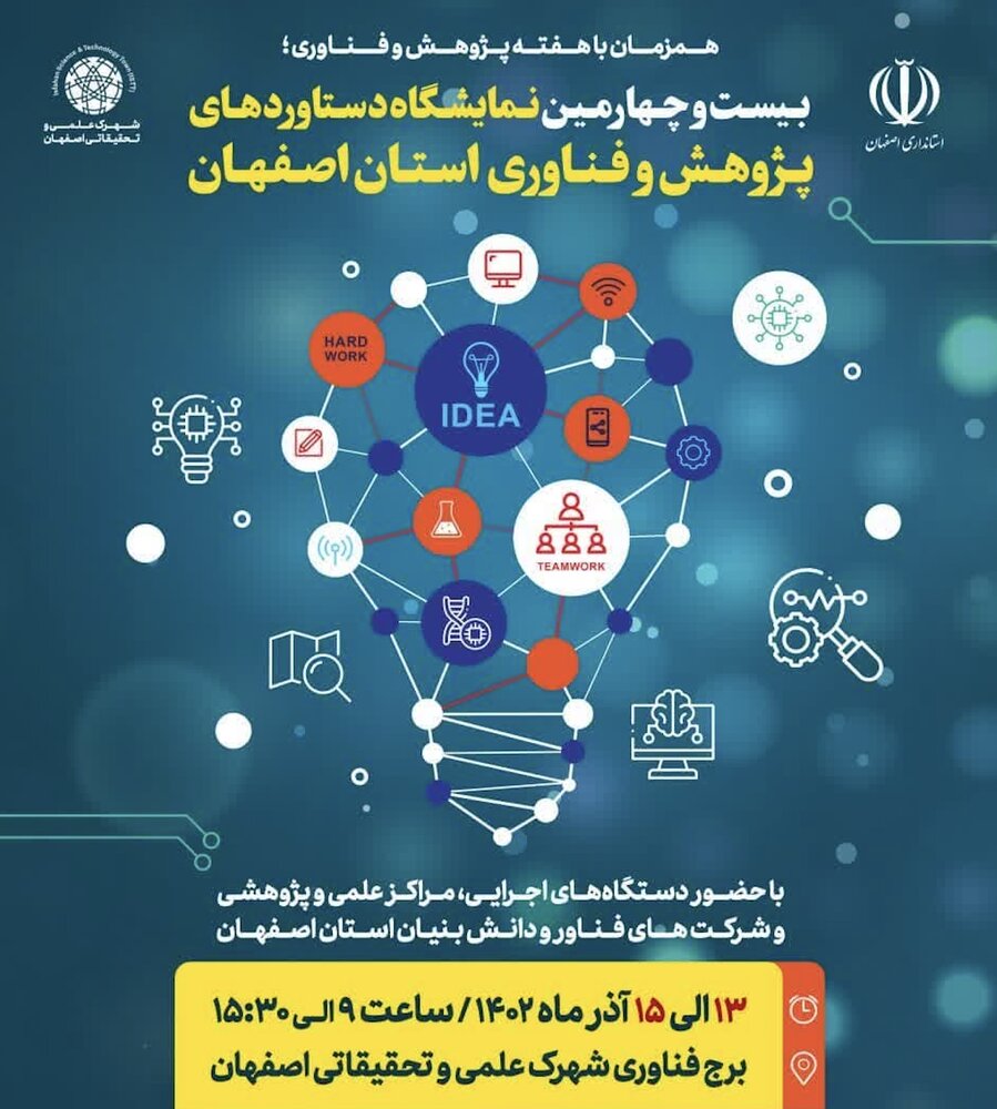 برگزاری بیست و چهارمین نمایشگاه دستاوردهای پژوهش و فناوری استان اصفهان