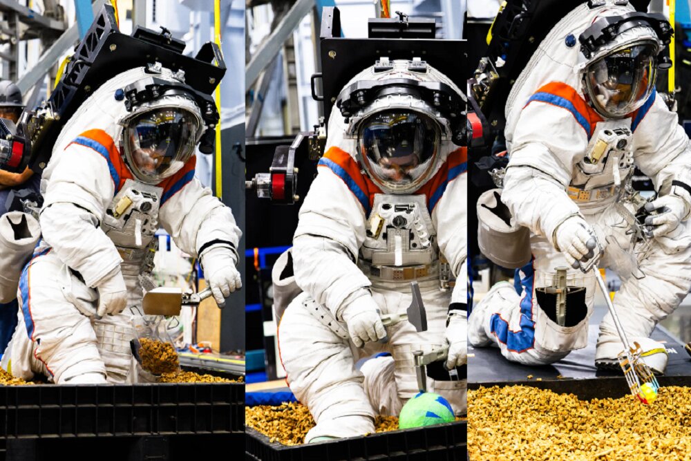 آزمایش لباس فضایی ماموریت «آرتمیس» در مرکز فضایی جانسون ناسا